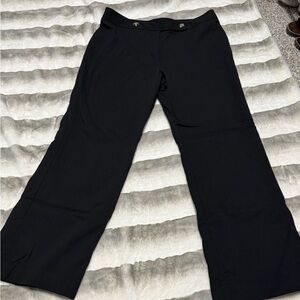 Ann Taylor Black Tailored Wide-Leg Trousers